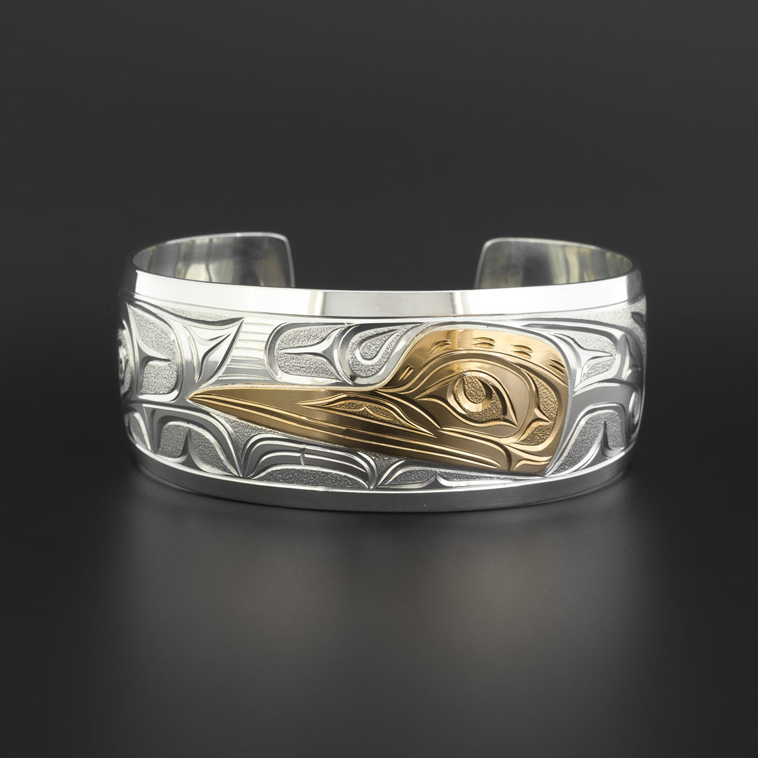 Hummingbird - Silver Bracelet with 14k Gold