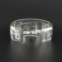Hummingbird - Silver Bracelet with 14k Gold