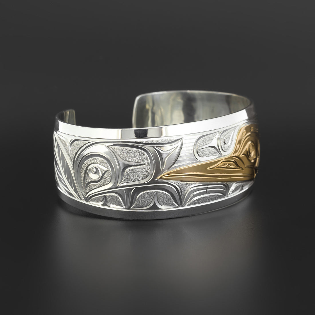 Hummingbird - Silver Bracelet with 14k Gold