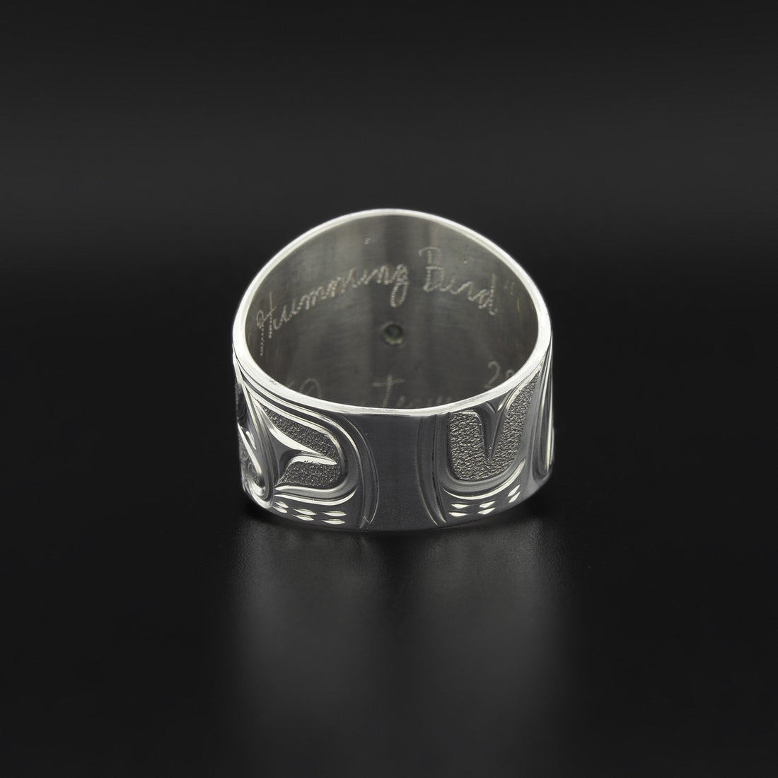 Hummingbird - Silver Ring with Peridot