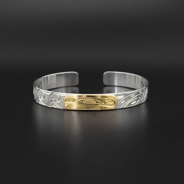 Orca - Silver Bracelet with 14k Gold