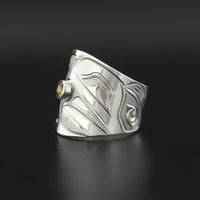 Raven and Light - Silver Ring with Citrine