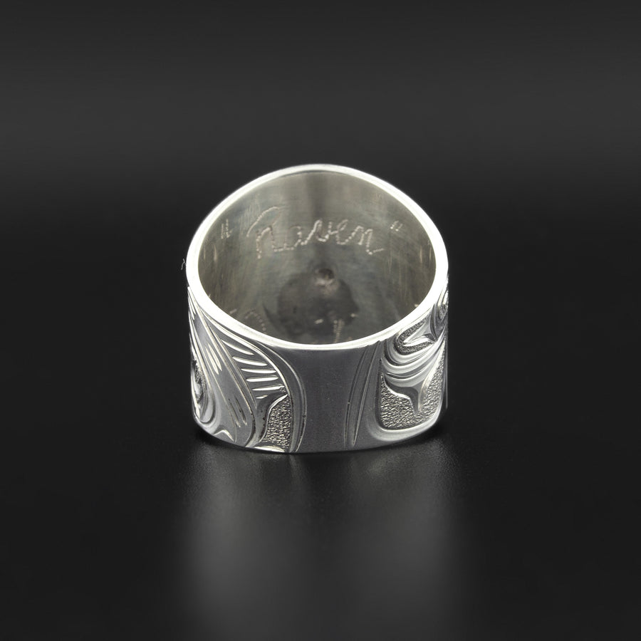 Raven and Light - Silver Ring with Citrine