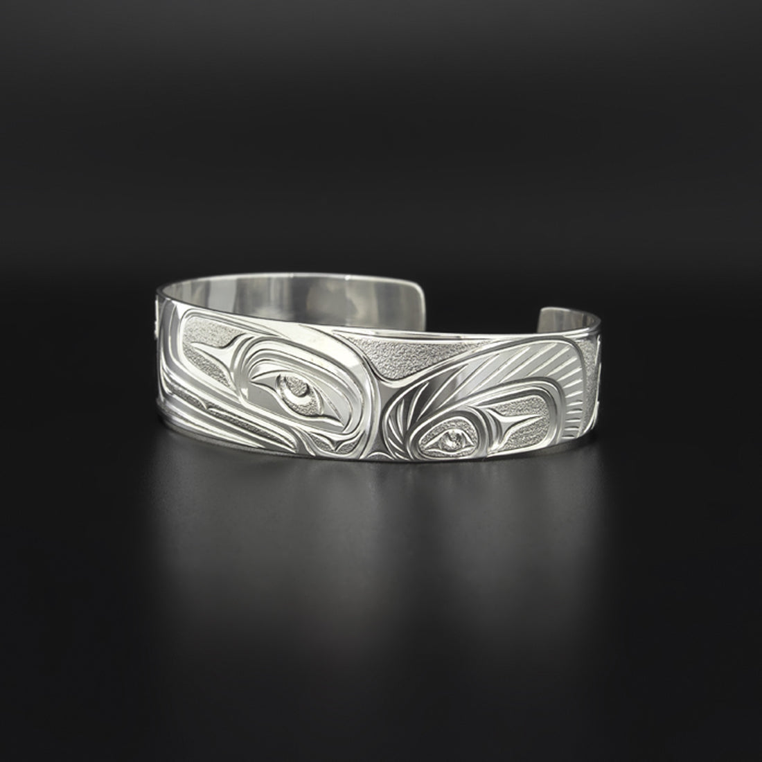 Salmon Trouthead with Clams and Mussels - Silver Bracelet