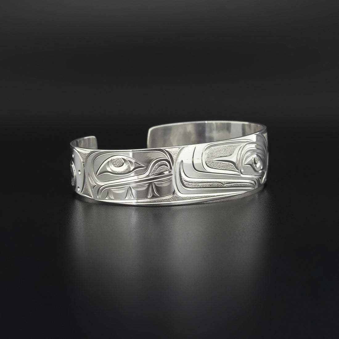 Salmon Trouthead with Clams and Mussels - Silver Bracelet