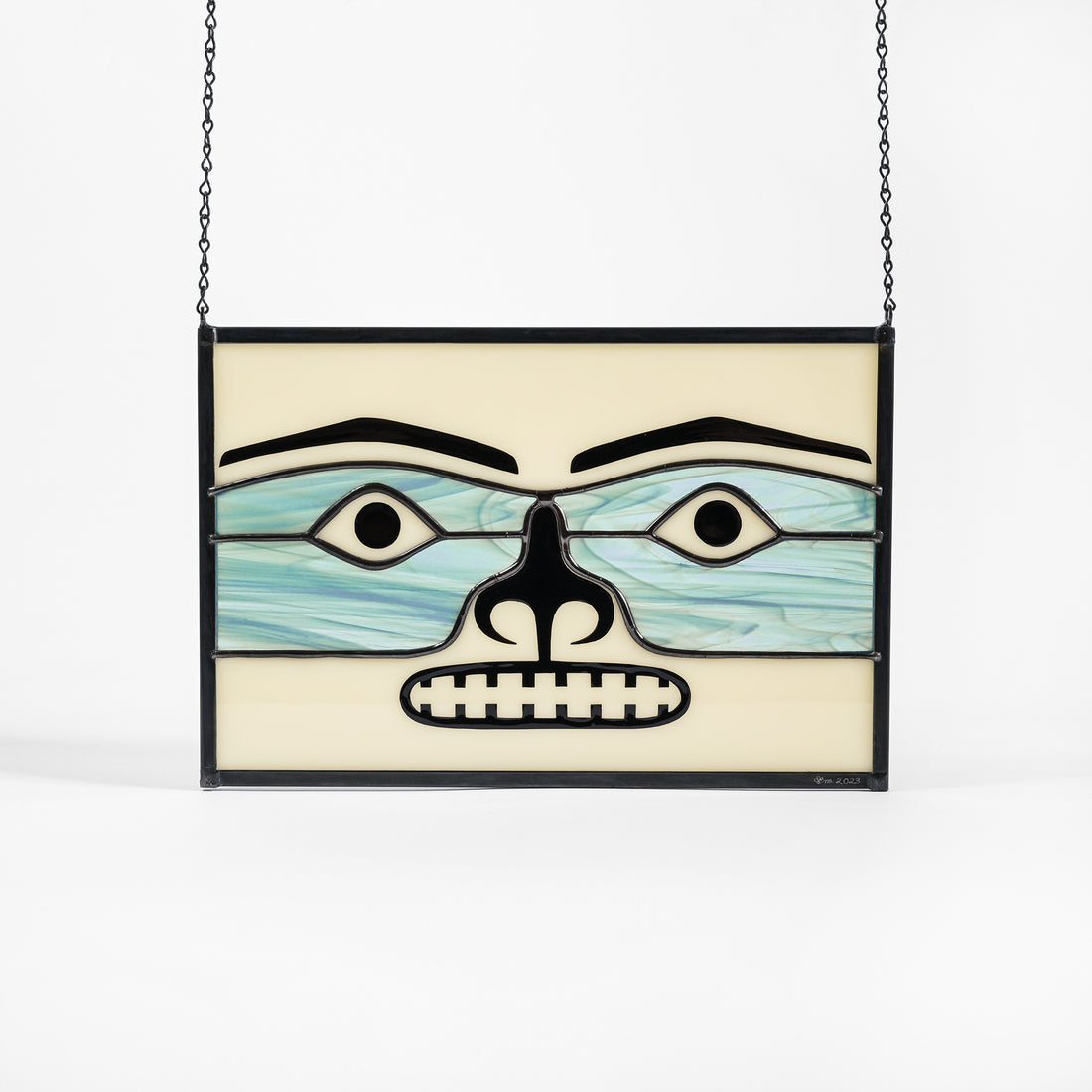 Chilkat (Sea Foam) - Stained Glass Panel