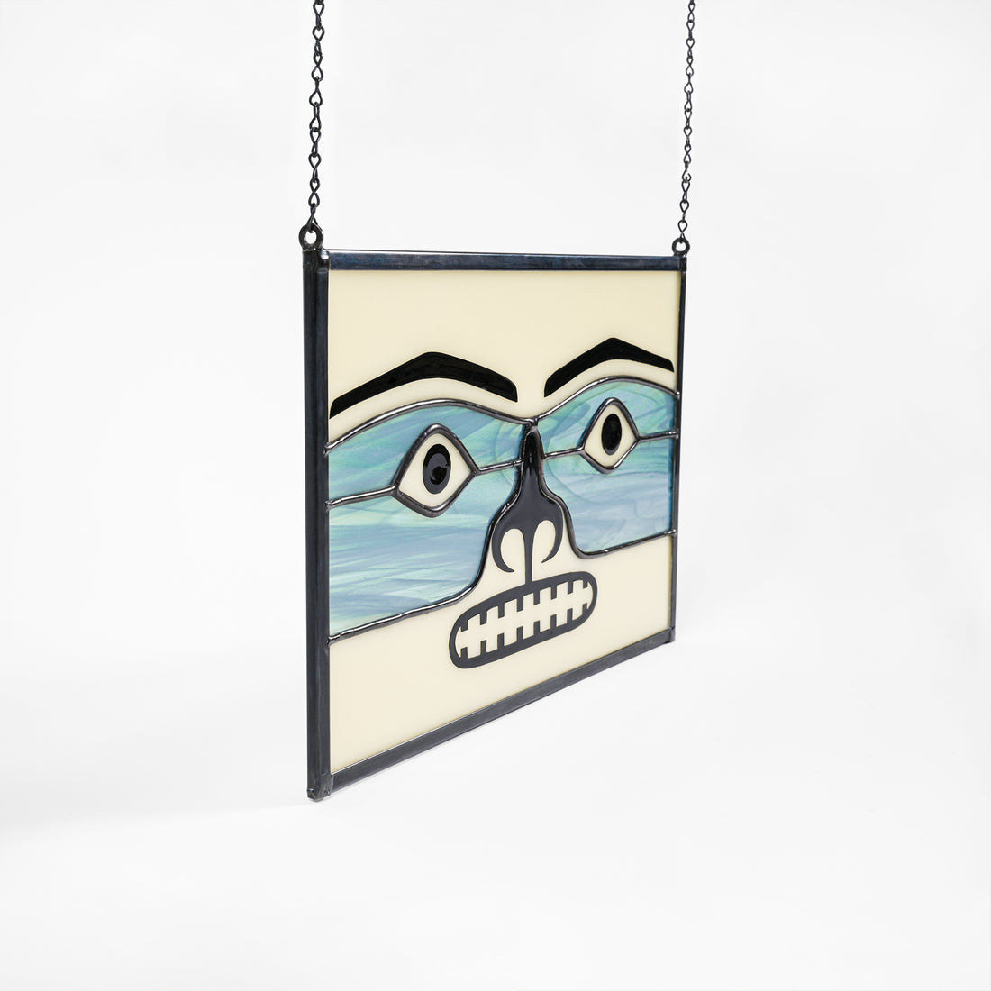 Chilkat (Sea Foam) - Stained Glass Panel