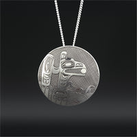 Raven and Light - Silver Pendant