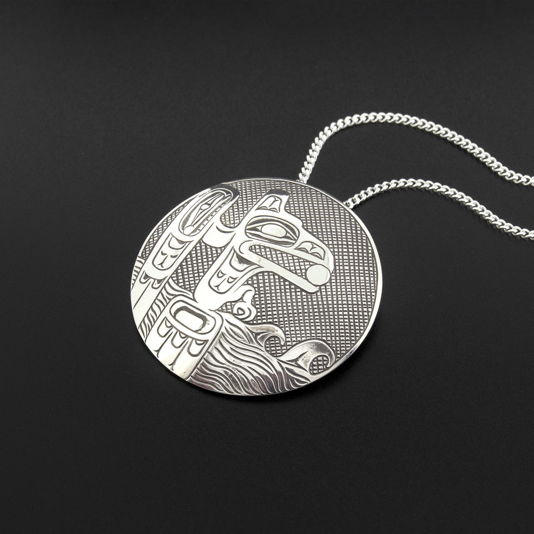 Raven and Light - Silver Pendant