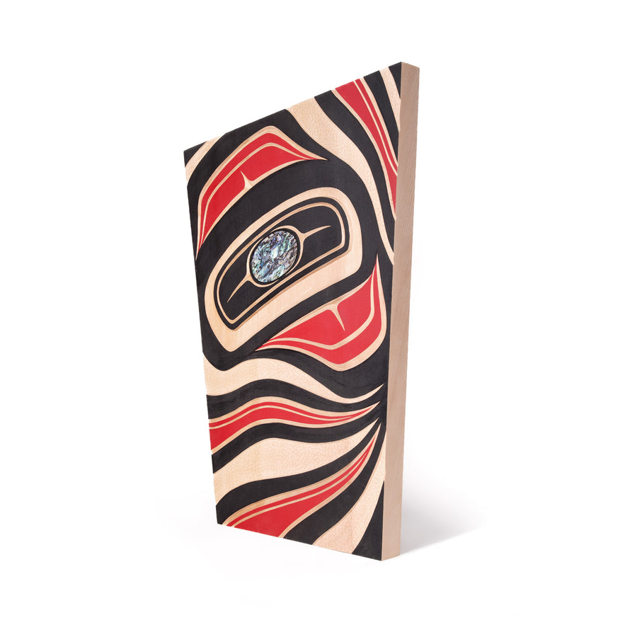 Abstract - Red Cedar Panel with Abalone