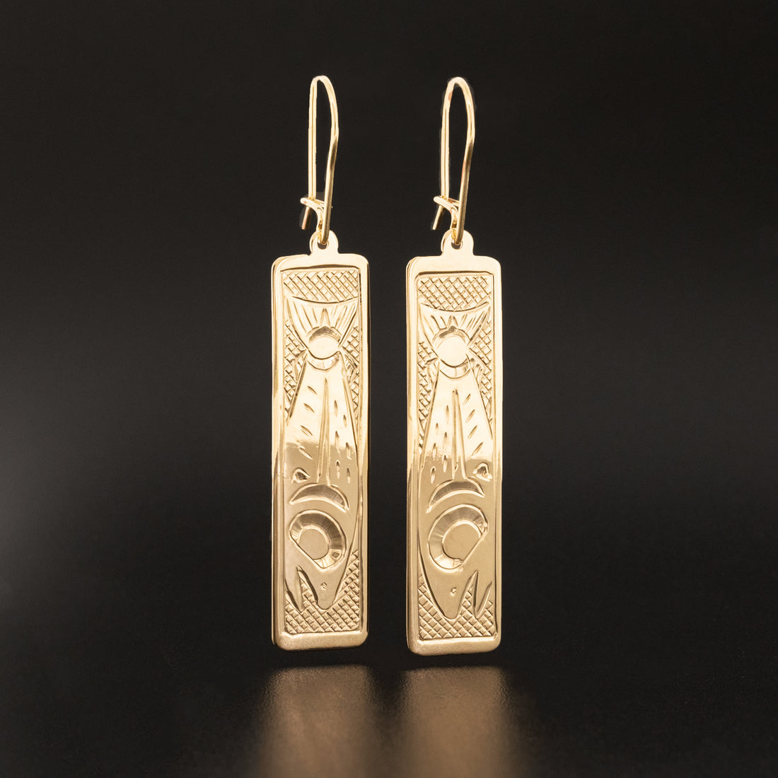 Salmon 14k Gold Earrings