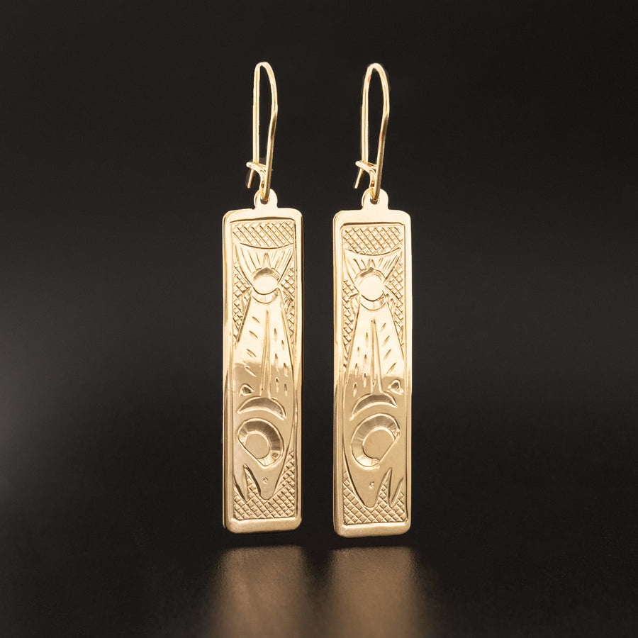 Salmon 14k Gold Earrings
