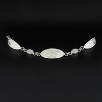 Hummingbird - Silver Link Bracelet with Moonstone