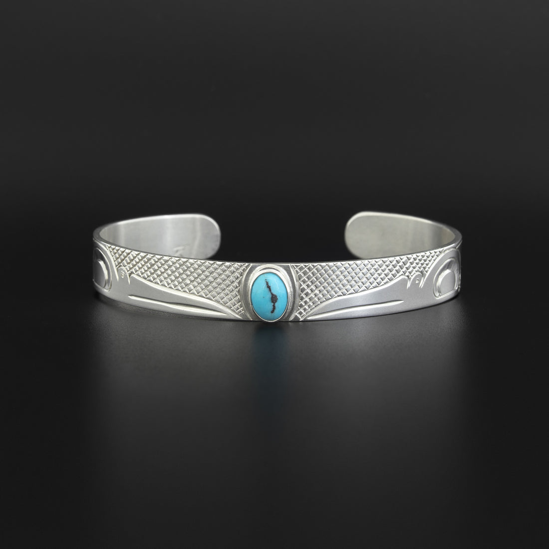 Hummingbird - Silver Bracelet with Turquoise