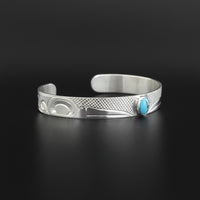 Hummingbird - Silver Bracelet with Turquoise