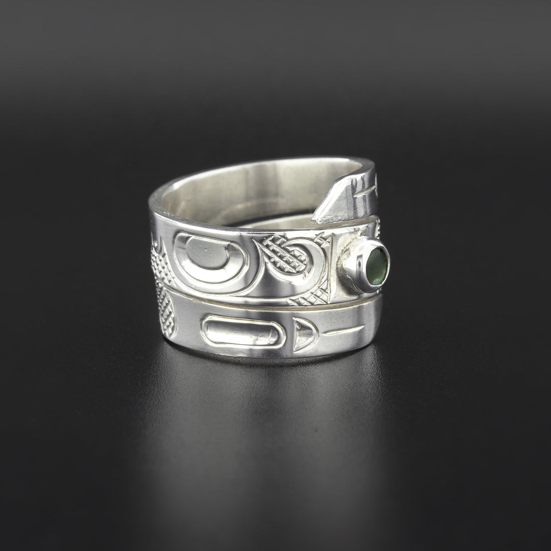 Hummingbird - Silver Ring with Abalone
