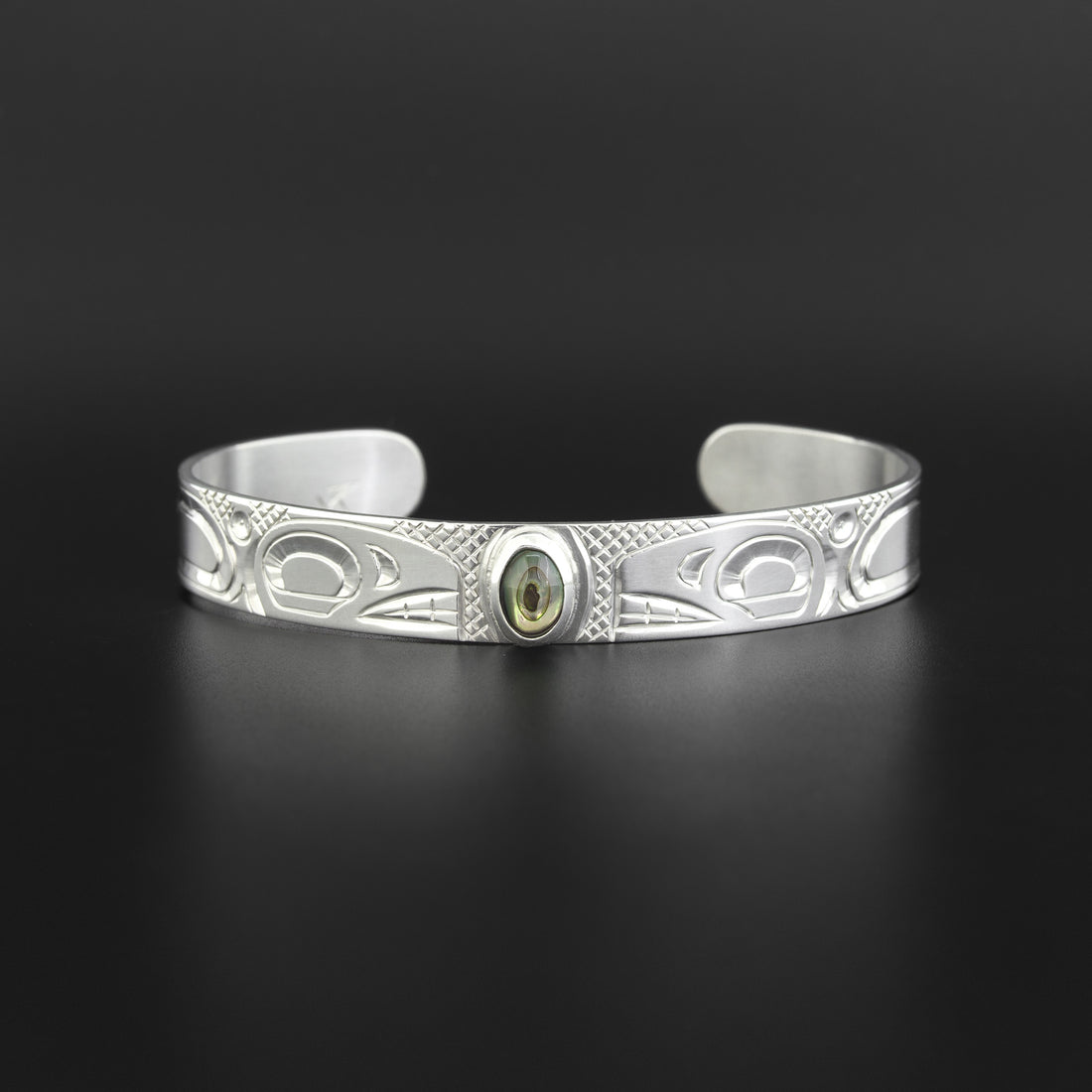 Killerwhale - Silver Bracelet with Abalone