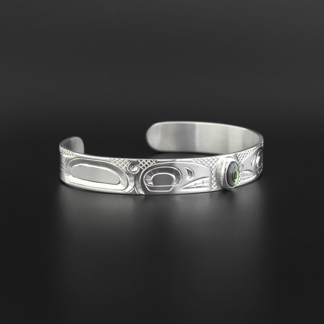 Killerwhale - Silver Bracelet with Abalone