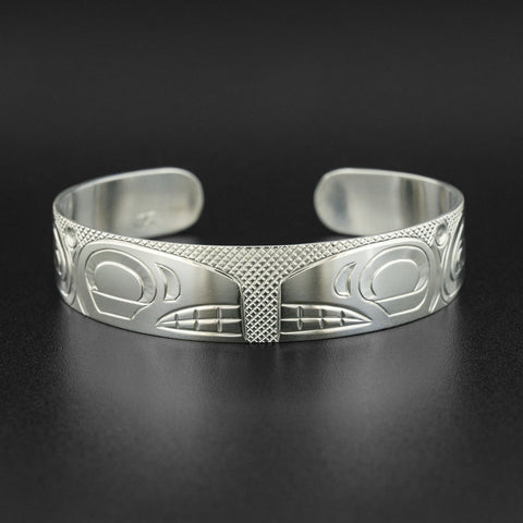 Facing Killerwhales - Silver Bracelet