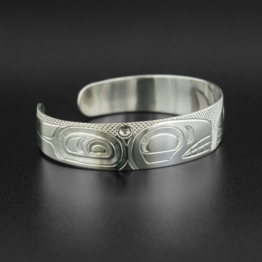 Facing Killerwhales - Silver Bracelet