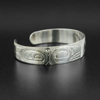Facing Killerwhales - Silver Bracelet