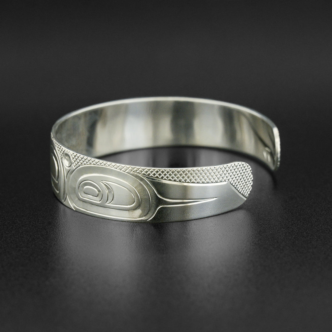 Facing Killerwhales - Silver Bracelet