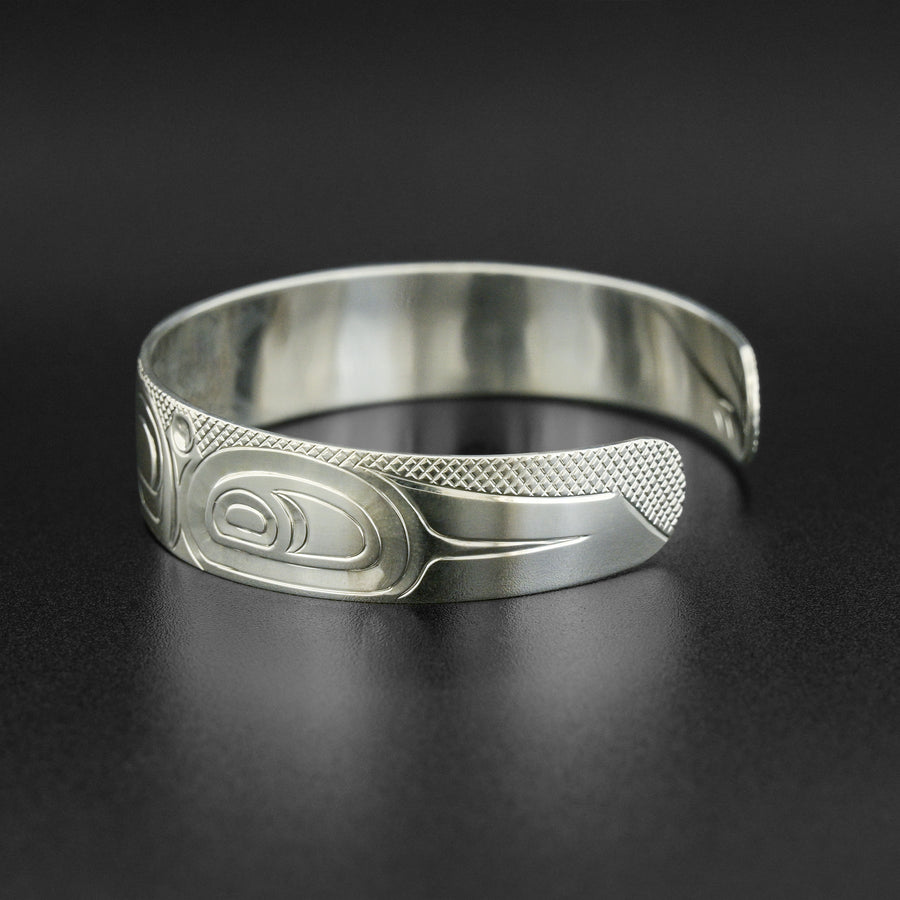 Facing Killerwhales - Silver Bracelet