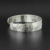 Wolf and Moon - Silver Bracelet