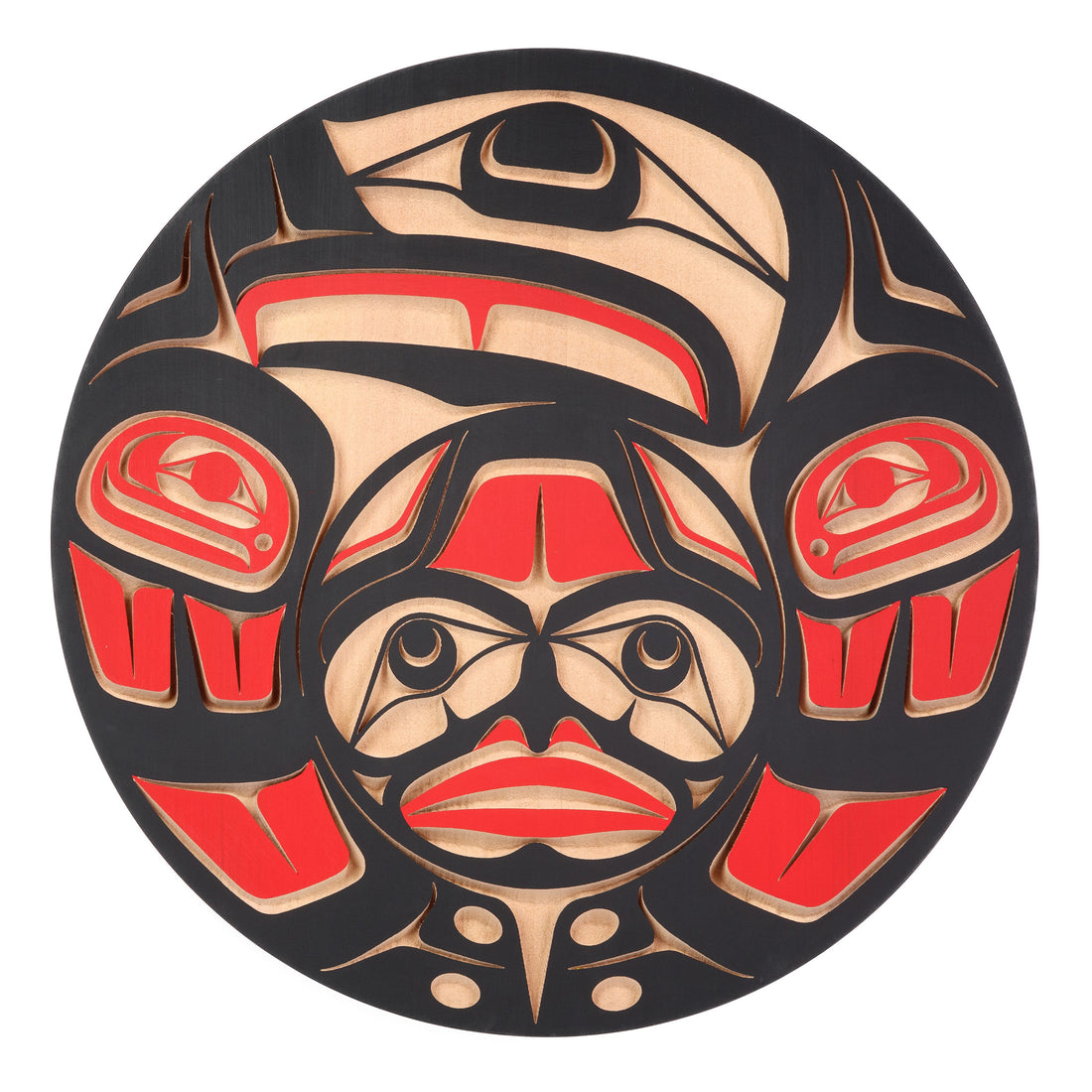 Raven and Sun - 24" Red Cedar Panel