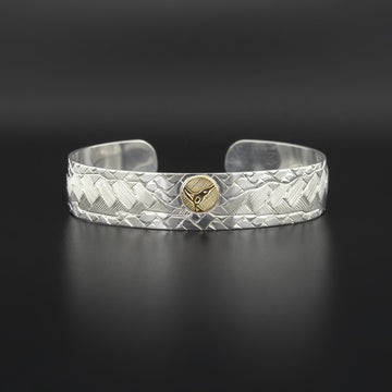 Hummingbirds of the Inlet - Silver Bracelet with 18k Gold