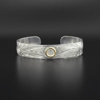 Hunter's Moon - Silver Bracelet with 14k Gold