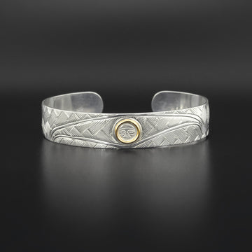 Hunter's Moon - Silver Bracelet with 14k Gold