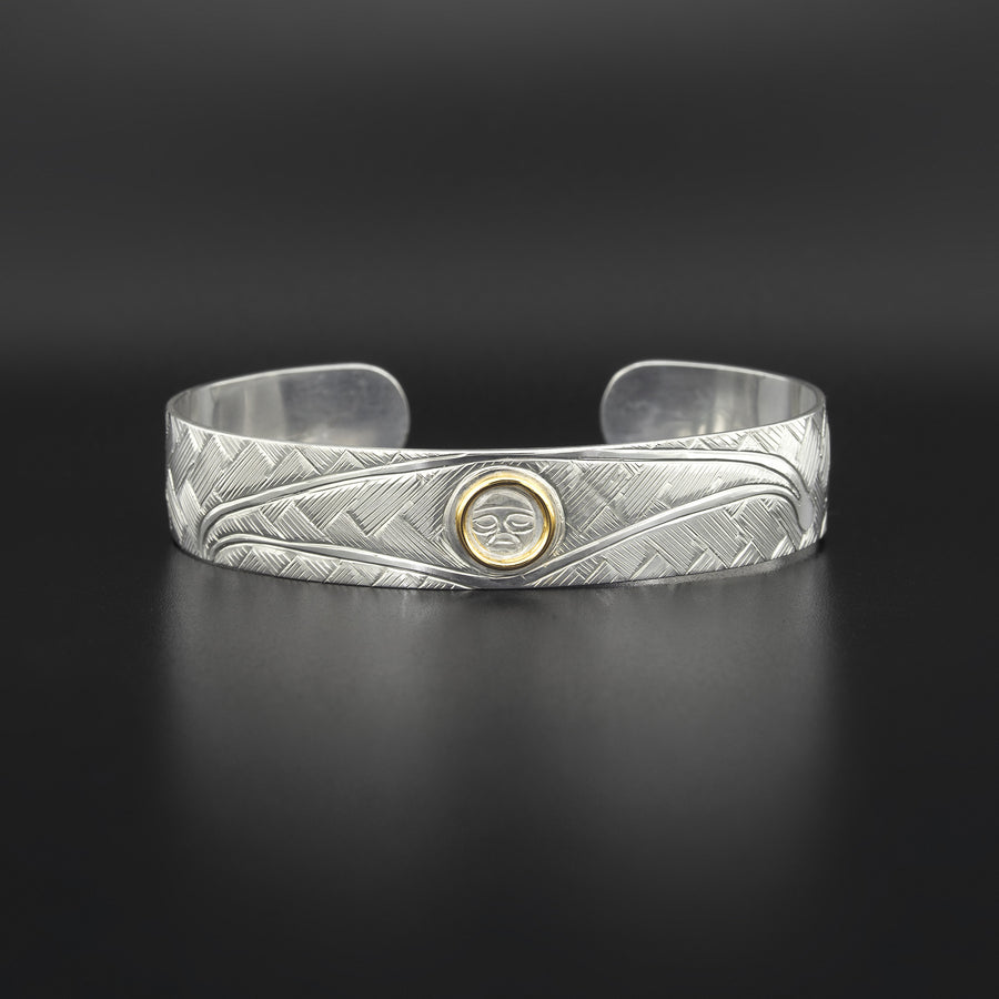 Hunter's Moon - Silver Bracelet with 14k Gold