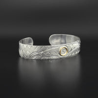 Hunter's Moon - Silver Bracelet with 14k Gold