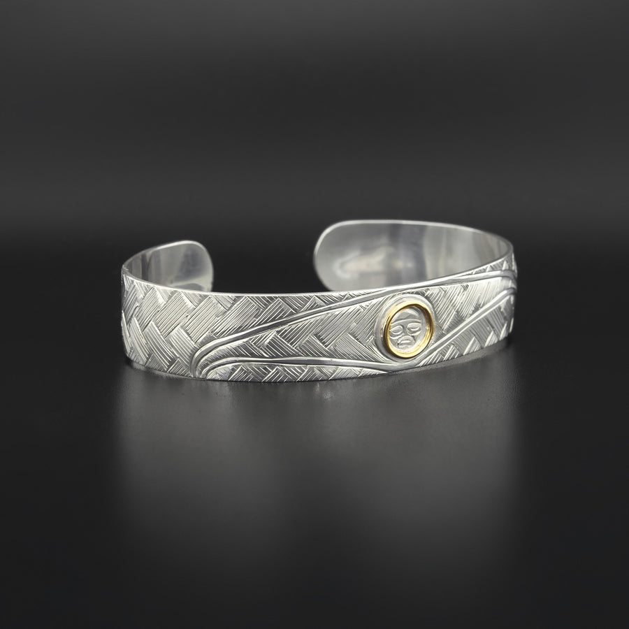 Hunter's Moon - Silver Bracelet with 14k Gold