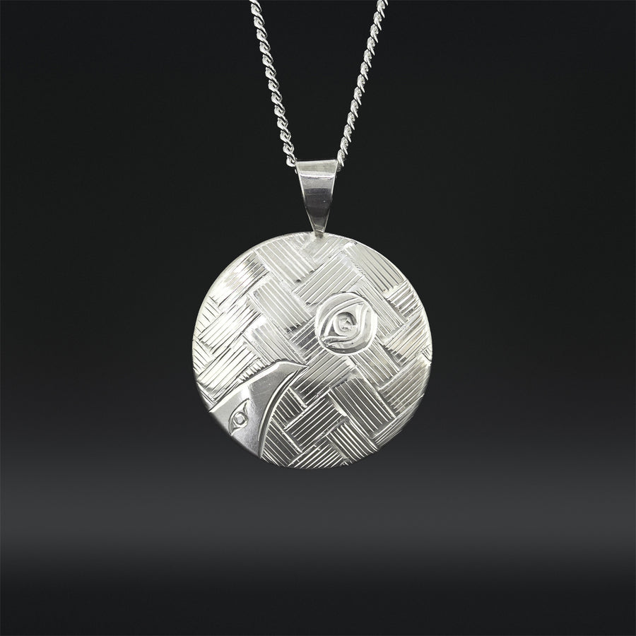 Raven Moon - Silver Pendant