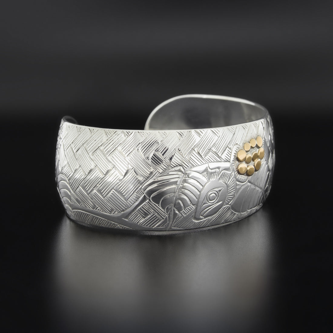 Salmonberries - Silver Bracelet with 14k Gold