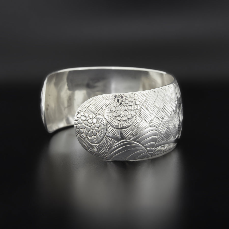 Salmonberries - Silver Bracelet with 14k Gold