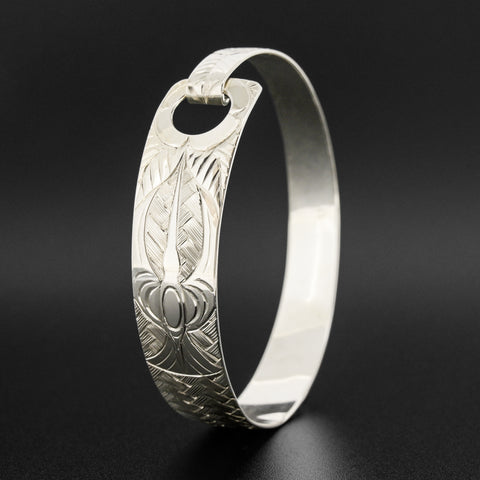 Hummingbird Weaving - Silver Clasping Bracelet