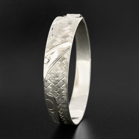 Raven Weaving - Silver Clasping Bracelet