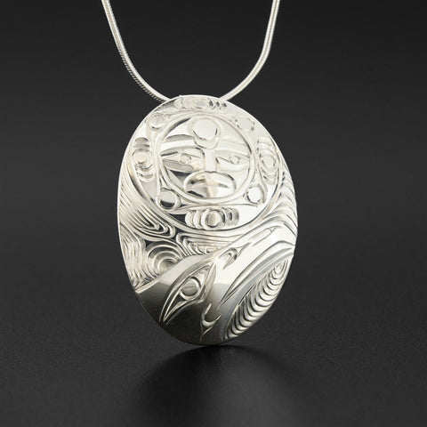 Northern Lights - Silver Pendant