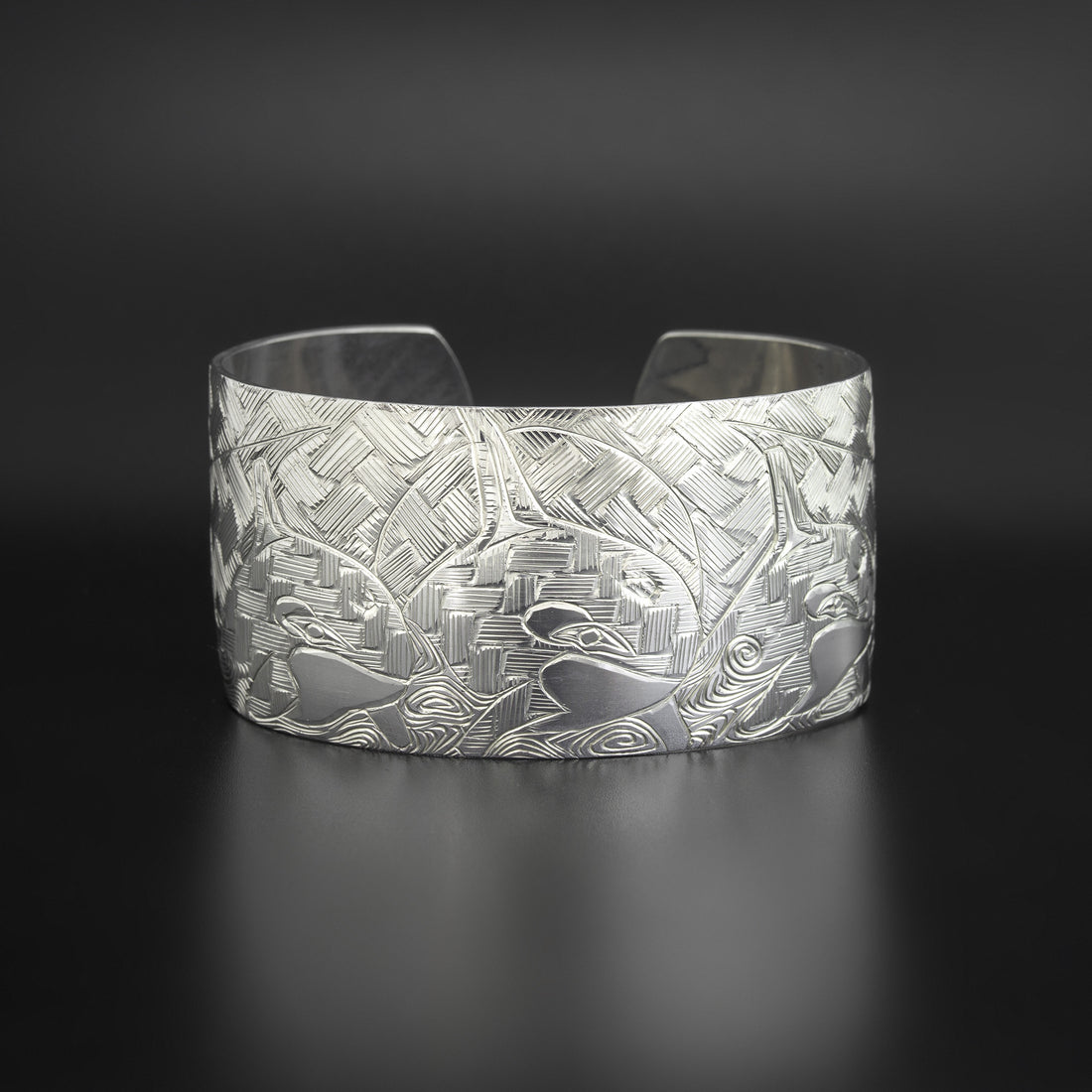 Whales Weaving - Silver Bracelet