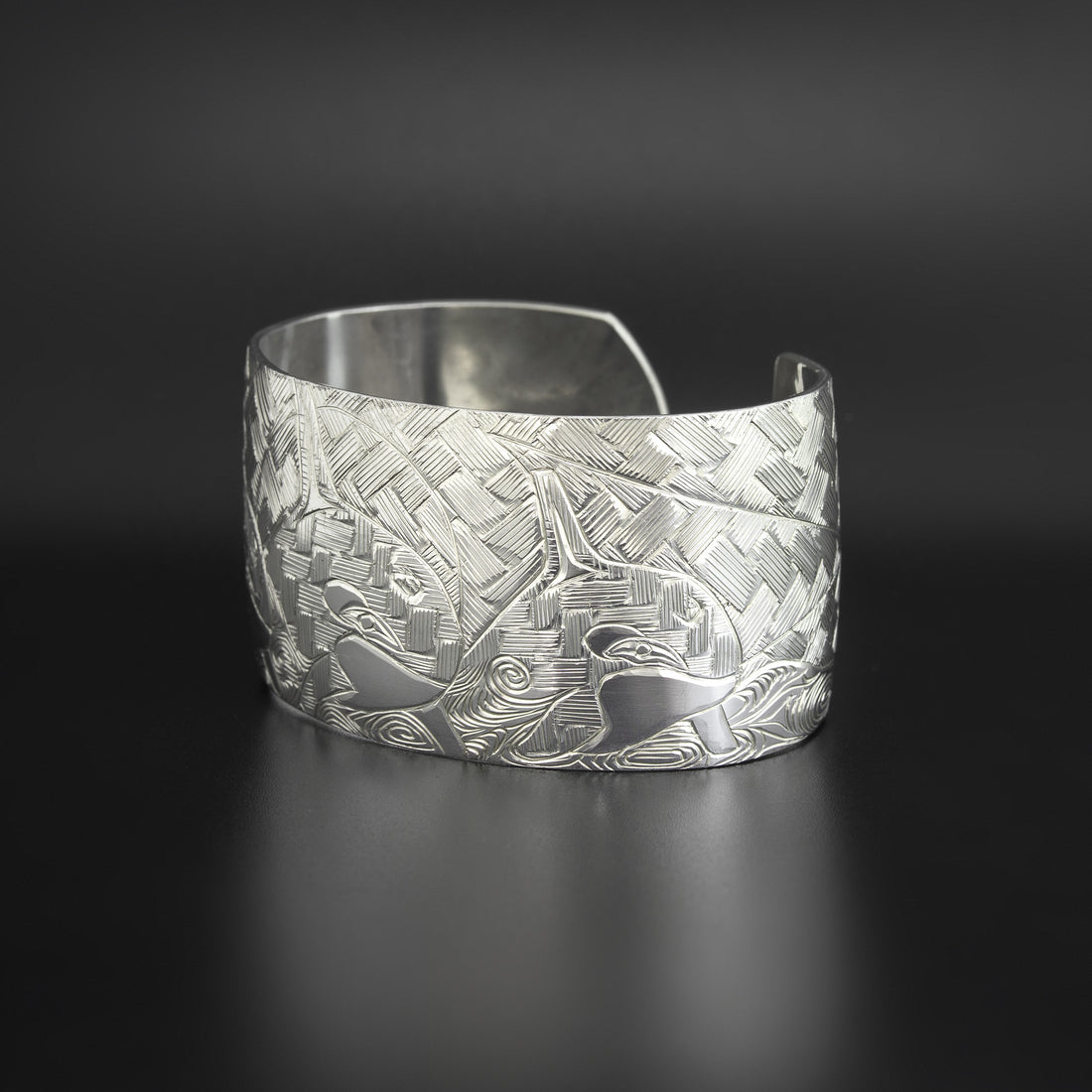 Whales Weaving - Silver Bracelet