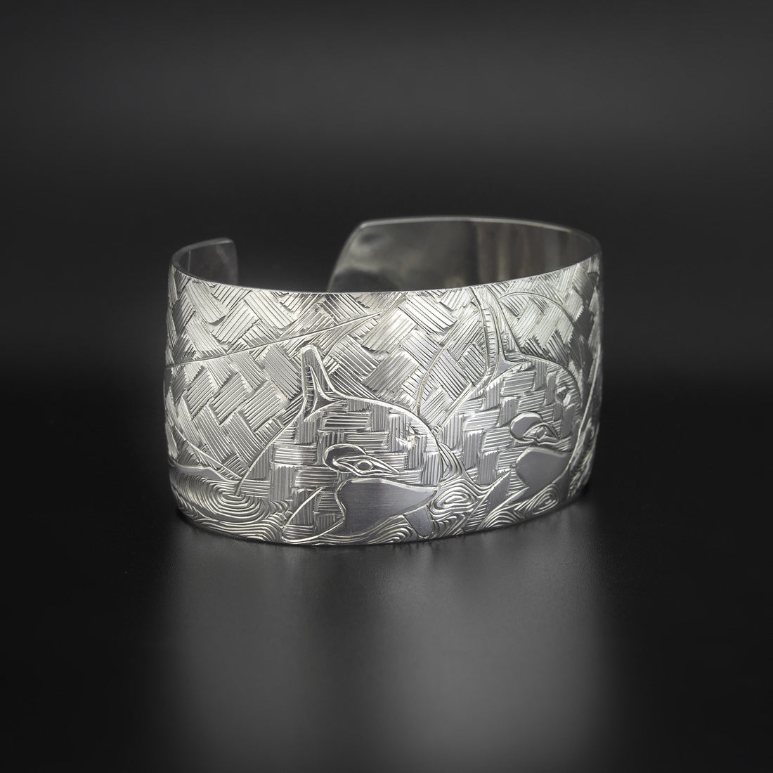 Whales Weaving - Silver Bracelet