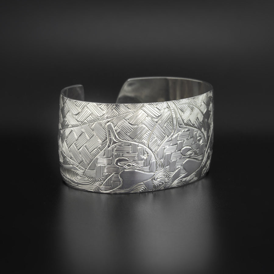Whales Weaving - Silver Bracelet