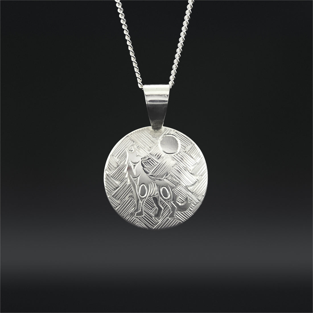 Howling Wolf - Silver Pendant