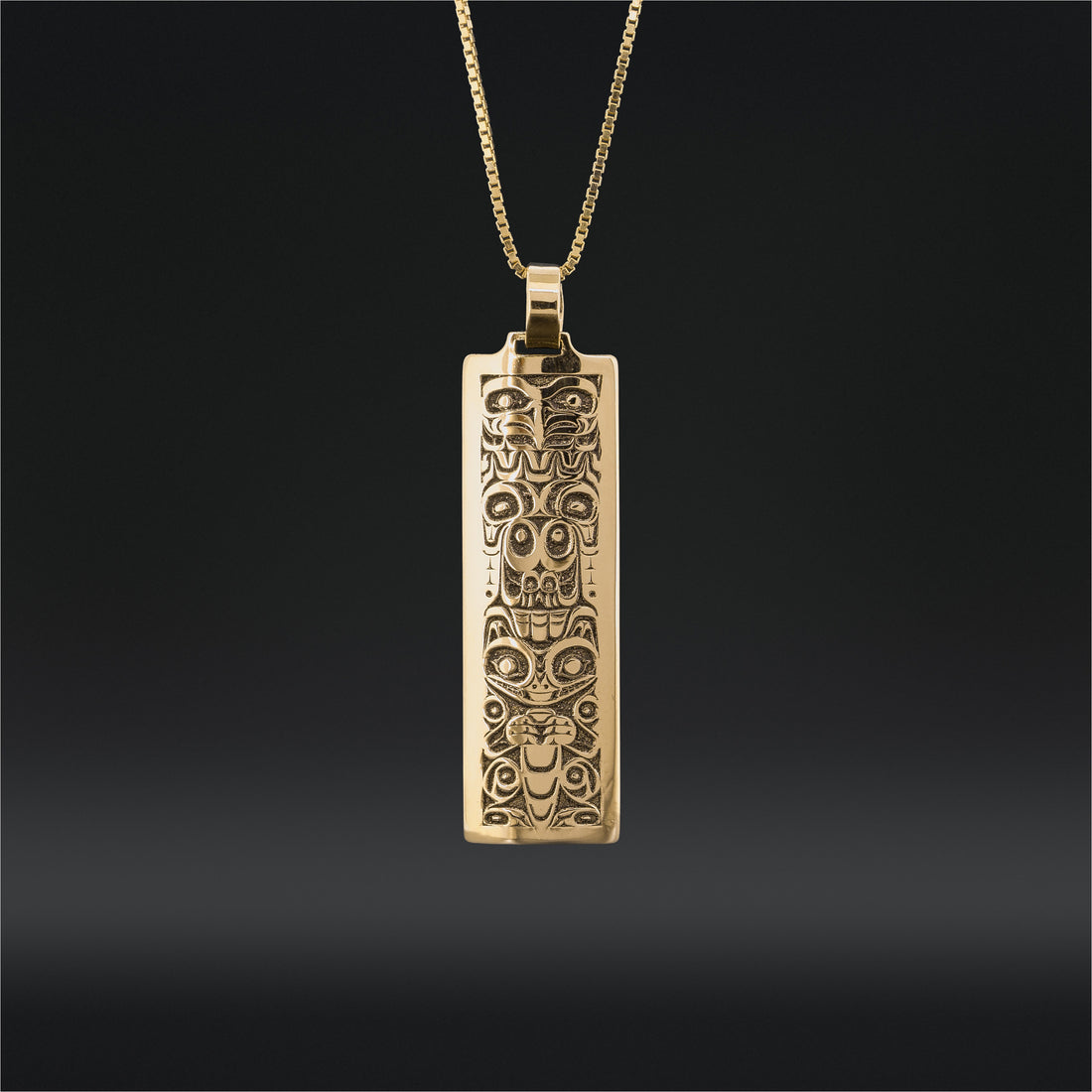 Eagle and Wolf - 14k Gold Pendant