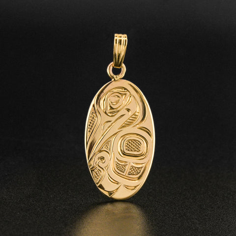 Hummingbird - 14k Gold Pendant