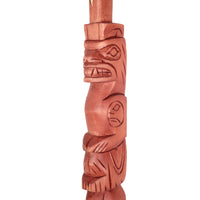 Raven, Bear, Wolf, Human, and Whale - Five Figure Talking Stick
