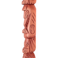 Raven, Bear, Wolf, Human, and Whale - Five Figure Talking Stick